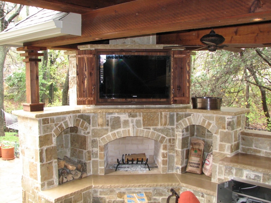 Outdoor Fireplace With Tv Above Best Home Renovation 2019 By