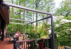A pergola built without an awning