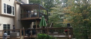 This elevated deck is like living in a tree house!