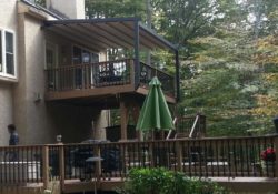 Finished deck and a second deck on second story