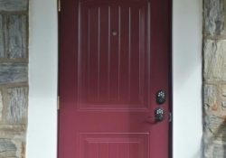 Maroon door