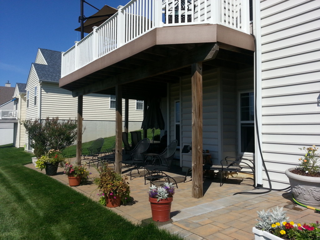 Building a patio below your deck can be a great place to enjoy outdoors.