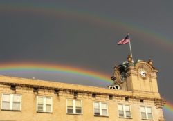 The Rainbow and the American Flag together in Coatesville