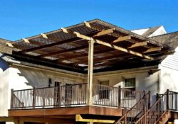 NEW PERGOLA with motorized louvers for Sun, Rain & Snow protection