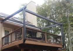 Raised deck with a pergola