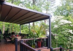 Pergola retractable awning installed by Milanese Remodeling in Pottstown, PA