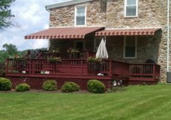 Awning on patio