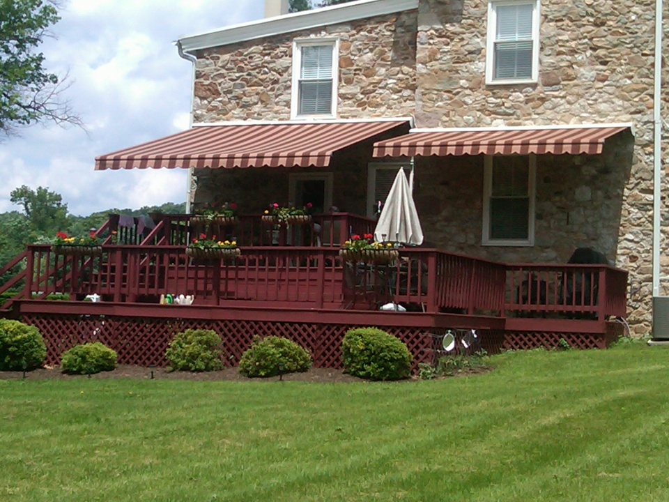 Awning on patio