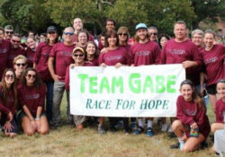 Team Gabe at the 2017 Race for Hope With Banner