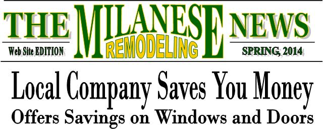 Milanese Remodeling NEWS Window & Door Sale