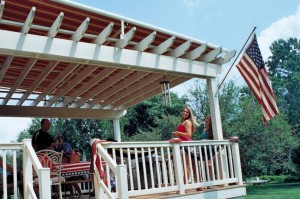 Happy 4th of July in Downingtown, PA... Deck with a Pergola and European retractable awning