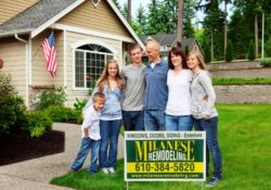 The Milanese Remodeling Yard Sign is the sign of Good Taste. Chester County Homeowners trust Milanese Remodeling for awnings, windows, doors and siding