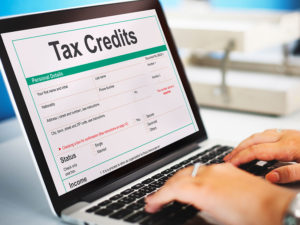 Tax Credit on a computer screen