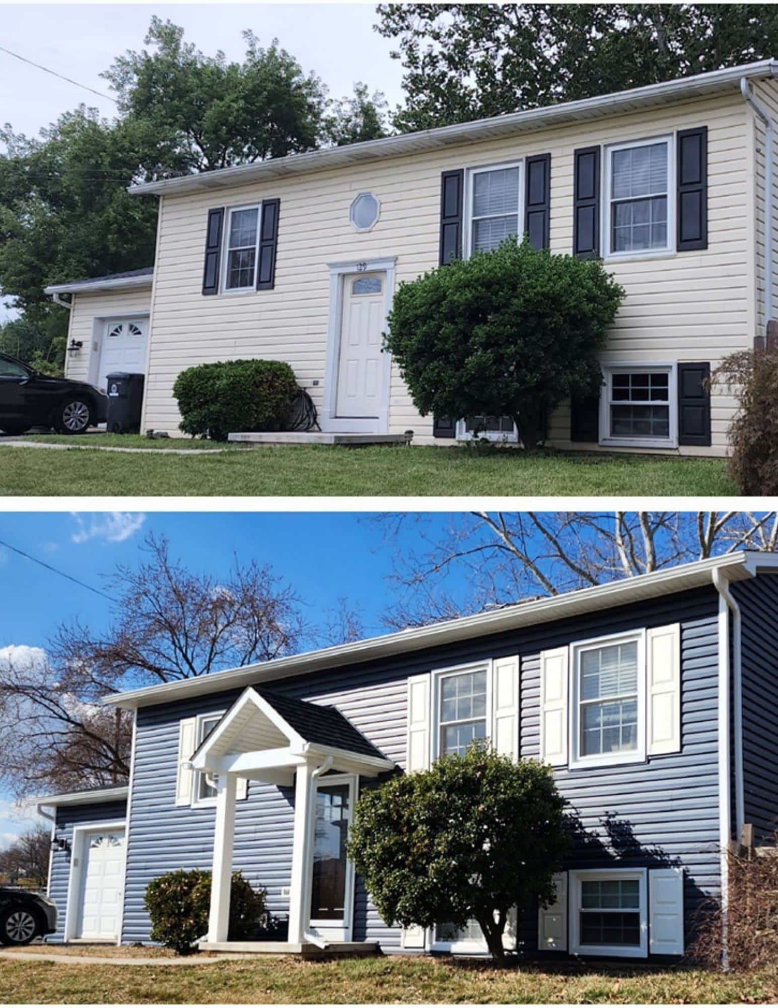before after siding