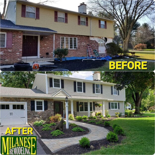 exterior transformation before and after in Chester Springs