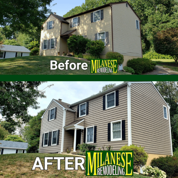 west chester home before and after siding and windows