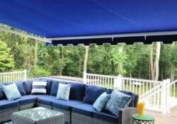 blue awning