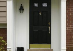 Exterior dark door