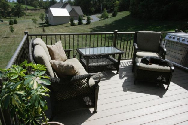 chairs on a deck