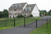 Aluminum Fencing with house in the background