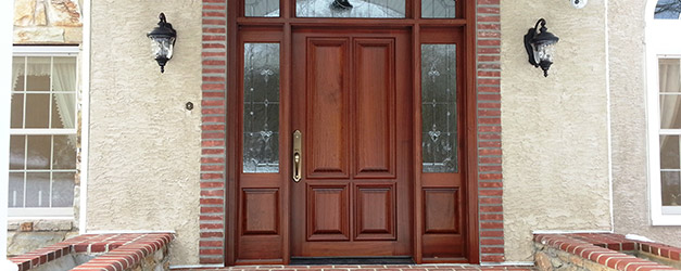 Brown door panel