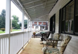 Front porch with rocking chairs