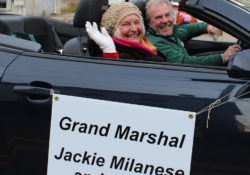 Jackie Milanese and Mark Milanese in Convertible at the parade