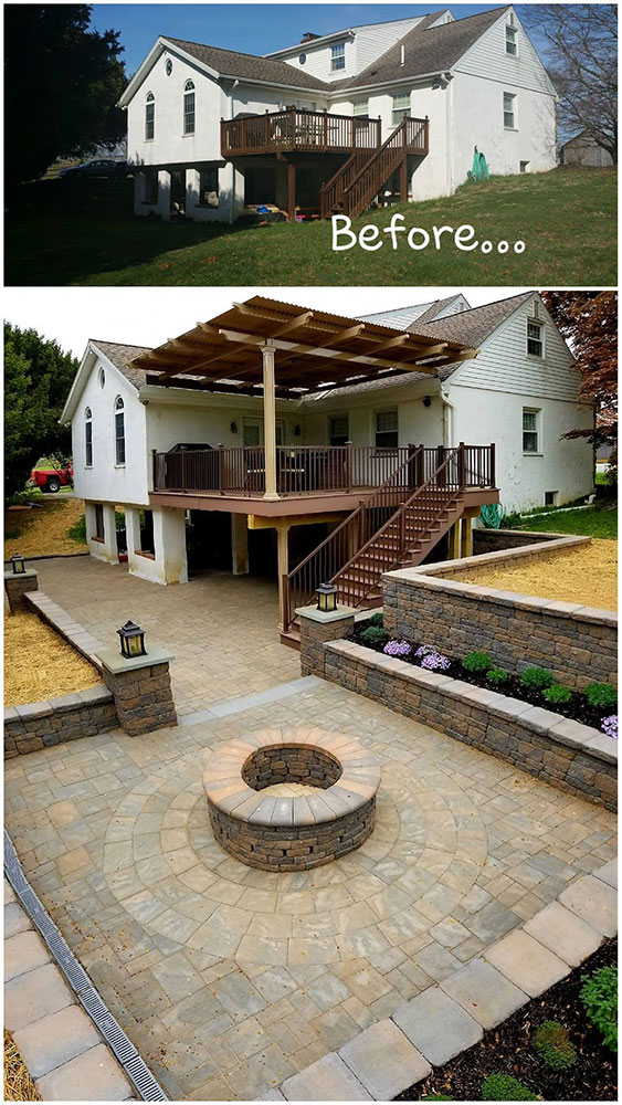 A Backyard Transformation With Pergola Patio Fire Pit More