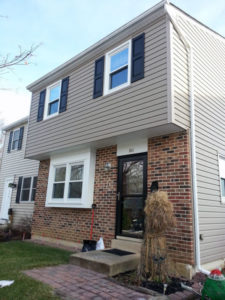 new front door and brick walkway