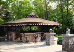 A Bar, Grille & Kitchen by the pool with color & Style