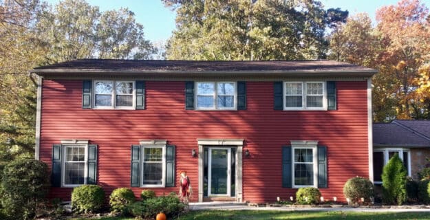 red house exterior